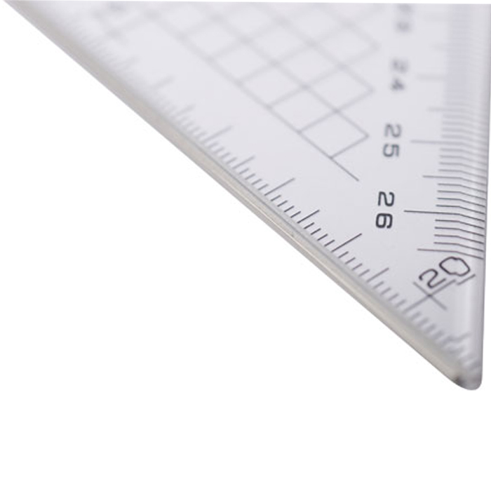 Acrylic triangle with stainless steel edge (45-90-45)